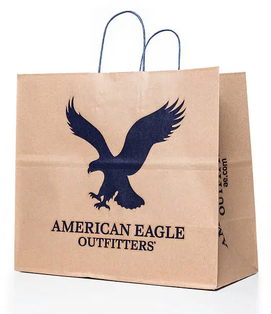 Miami, USA - May 31, 2014: American Eagle Outfitters paper bag.