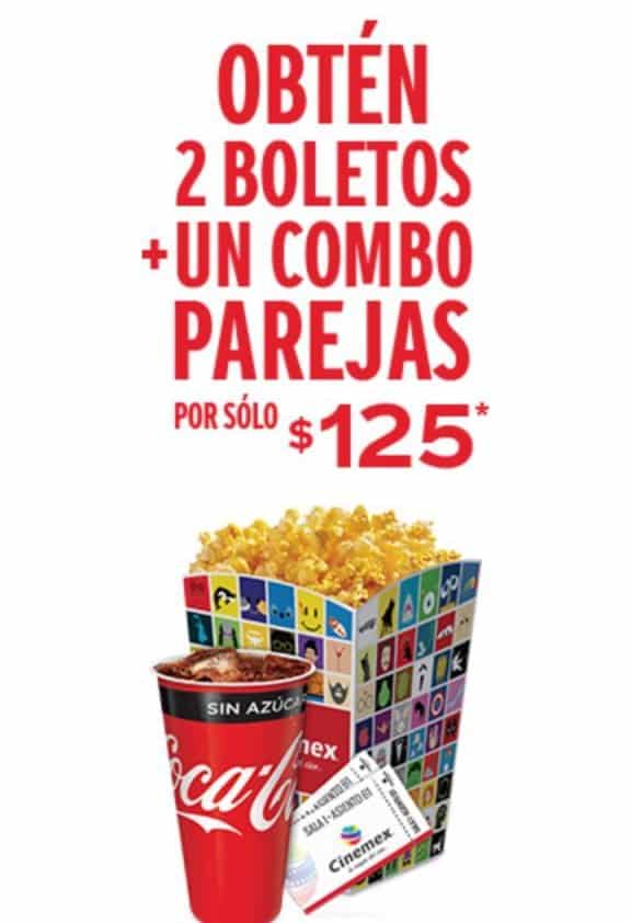 Cinemex - 2 Boletos + 2 refrescos GRANDES +unas Palomitas GRANDES + 1  Chocolate a $ usando cupón... - LiquidaZona