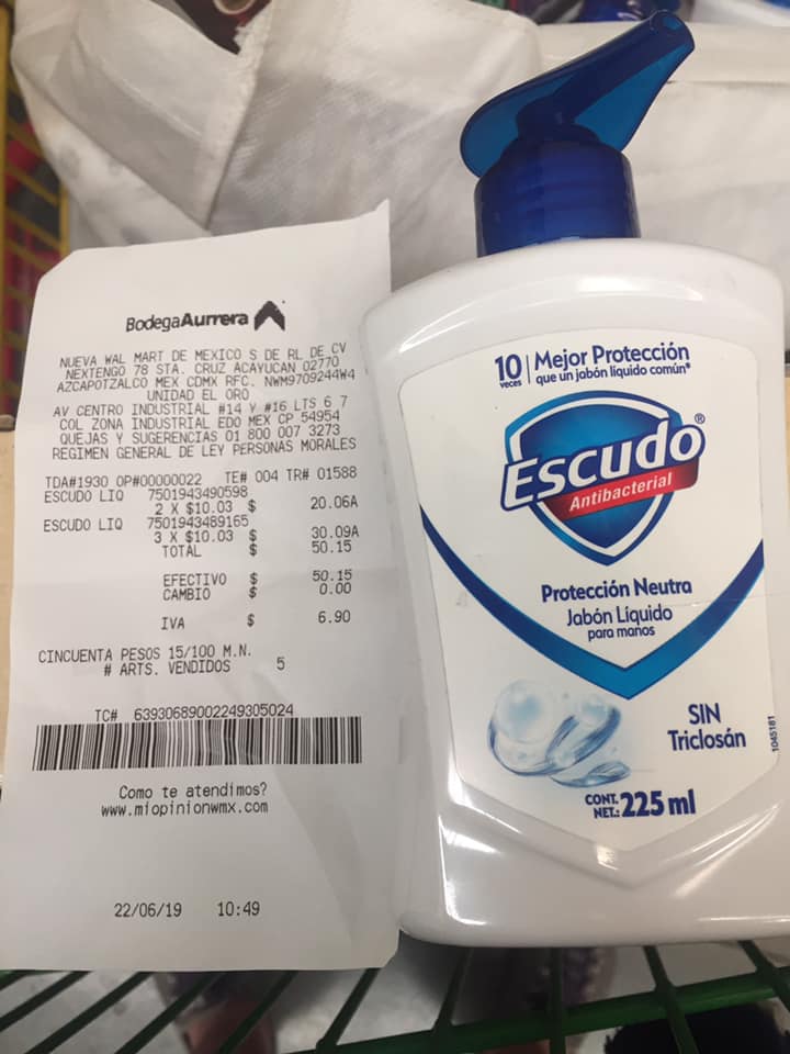 Culpable hacer los deberes Supervivencia $10.03 - Bodega Aurrerá - Jabón líquido para manos marca Escudo  Antibacterial con el 40% de descuento… - LiquidaZona