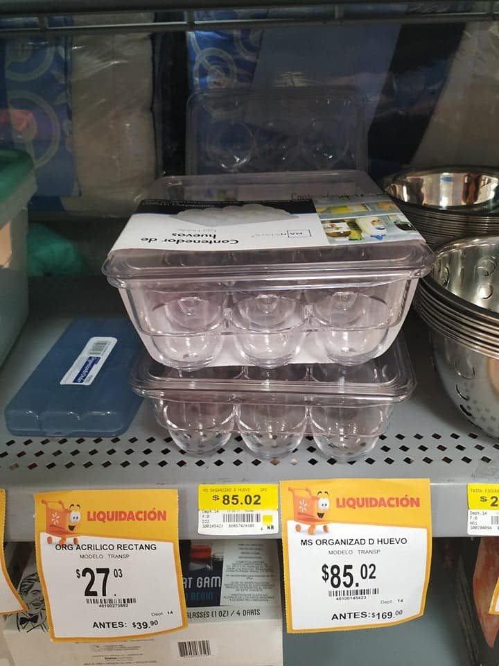$85.02 - Walmart - Organizador de refrigerador para huevos marca MainStays  con el 50% de descuento - LiquidaZona