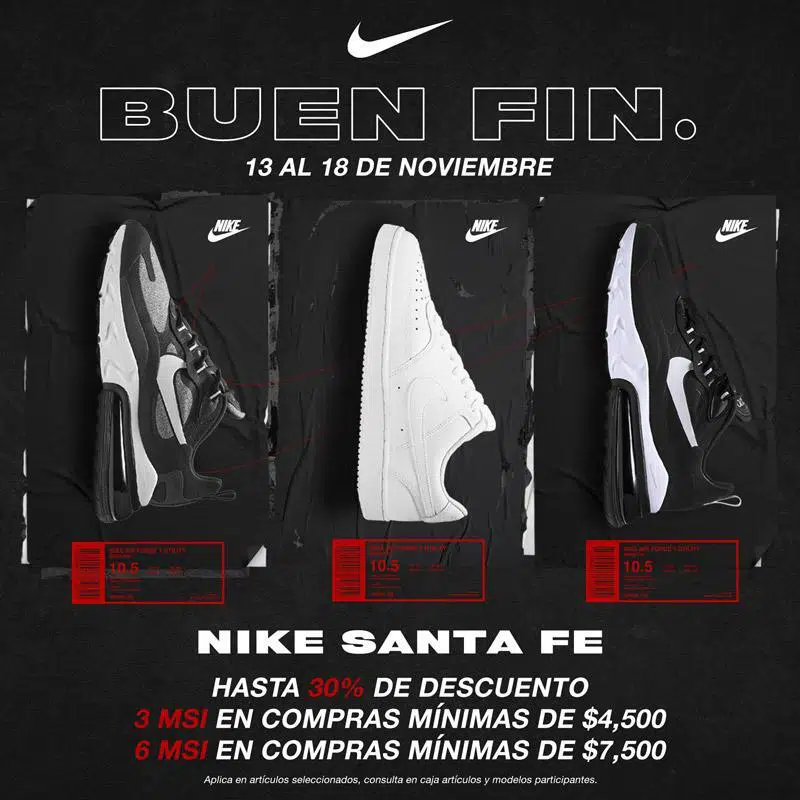 Nike - Buen Fin 2019 / Hasta 30% de descuento y hasta 6 - LiquidaZona