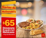 McDonald’s – Martes de MacDonald’s / Desayuno Especial Mexicano + Pay de manzana a $65 usando cupón este 16 de abril..
