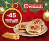 McDonald’s – Martes de MacDonald’s / McMolletes + Pay de Manzana a $45 usando cupón este 25 de diciembre de 2018..