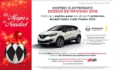 Fábricas de Francia – Sorteo Deseos de Navidad 2018 / Por cada $999 de compra Participa para ganar 1 camioneta Renault Captur Iconic 2019…