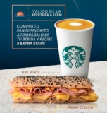 Starbucks -5 Extra Stars comprando Panini + Bebida…
