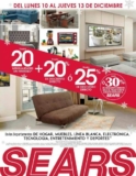 Sears – Hasta 25% de descuento directo ó hasta 20 MSI + 20% de descuento en hogar, muebles, eletrónica y más / del 10 al 13 de diciembre…