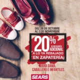 Sears – 20% de descuento adicional a lo ya rebajado en zapatería para toda la familia…