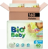 Bio Baby Pañales para Bebé  Talla 6 XXG -grande / Paquete de 160pz a un precio genial…