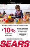 Sears – Clientes Preferidos / 10% de descuento adicional en juguetería presentando cupón…