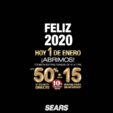 Sears – Feliz 2020!! Este 1 de enero hasta 50% de descuento + 10% Adicional + Hasta 15 MSI…