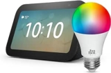 Nuevo Echo Show 5 (3.ª gen, modelo de 2023) con Evolux Foco Inteligente WiFi, Multicolor | Negro a un precio genial…