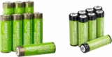Paquete de 8 baterí­as Recargables AA Alta Capacidad 2400 mAh precargadas + Paquete de 8 bateri­as Recargables AA, Recarga hasta 1000x a un precio genial…