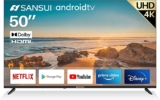 SANSUI Android TV Google Assistant, Control de Voz (50″ WiFi UHD 4K) a un precio genial…