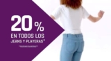 Suburbia – Promoción de fin de semana / 20% de descuento en todos los jeans y playeras…