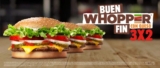 Burger King – Buen Fin 2019 / 3X2 en Whopper con queso…