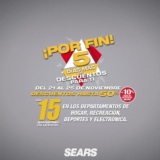 Sears – 5 días más de descuentos / Hasta 50% de descuento + 10% adicional + Hasta 15 MSI…