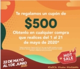 Soriana – Hot Sale 2020 / Participa por un cupón de $500 GRATIS en cualquier compra realizada del 1 al 21 de mayo…