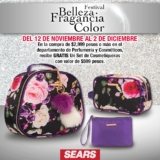 Sears – Festival Belleza Fragancia Color / Set de cosmetiquera GRATIS en la compra de $2,999 o mas en perfumería y cosméticos…