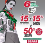 Sears  – 6 Días de Venta Especial Viva México 2019 / Hasta 50% de descuento directo y más del 11 al 16 de septiembre…