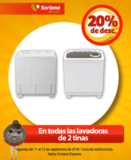 Soriana Mercado y Express – 20% de descuento en todas la lavadoras de 2 tinas…